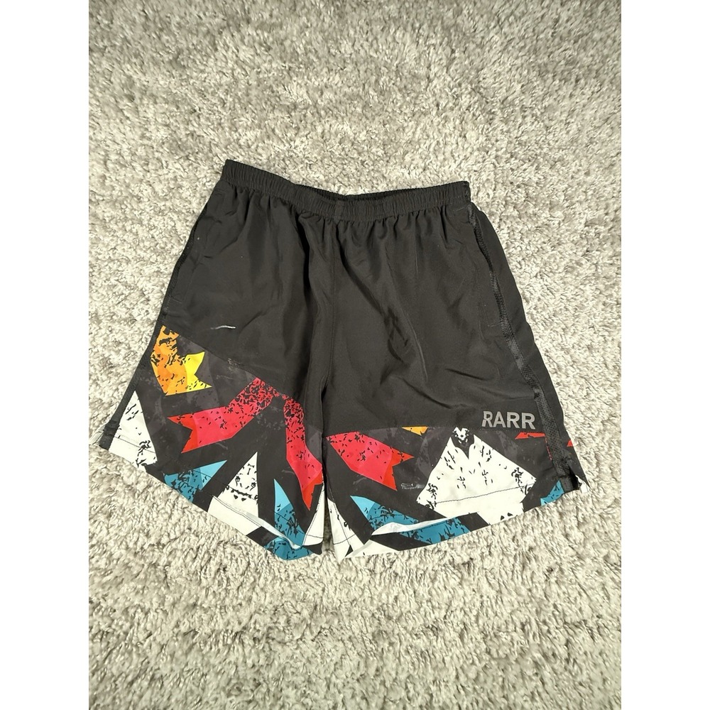 RARR Sportswear Men's Size XL Asymmetric Training Shorts Multicolor Drawstrings‎